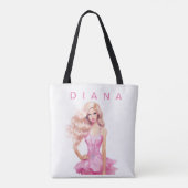 Pink-Puppe für Mädchengeburtstüte Tasche (Rückseite)