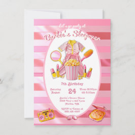 Pink-Puppe Sleepover Slumber Geburtstagsparty Einladung