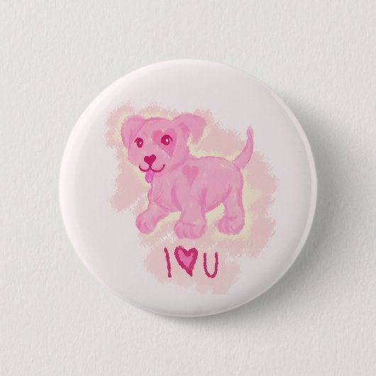 Pink Puppy Button (Vorderseite)
