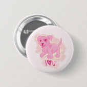 Pink Puppy Button (Vorne & Hinten)