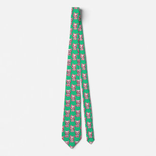 Pink Puppy Dodge Design - Green Krawatte