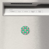 Pink Puppy Dodge Design - Green Magnet (In Situ (Geschirrspüler))