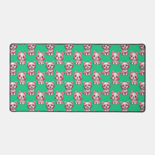 Pink Puppy Dodge Design - Green Schreibtischunterlage