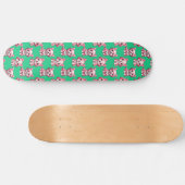 Pink Puppy Dodge Design - Green Skateboard (Horizontal)
