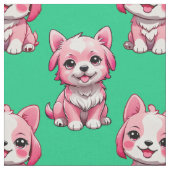 Pink Puppy Dodge Design - Green Stoff (Nahaufnahme)