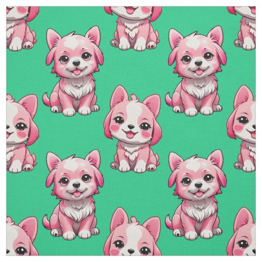 Pink Puppy Dodge Design - Green Stoff (Muster)