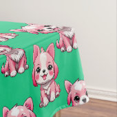Pink Puppy Dodge Design - Green Tischdecke (Beispiel)