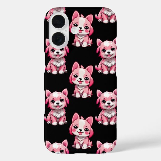 Pink Puppy Dodge Design - Schwarz Case-Mate iPhone Hülle (Rückseite)