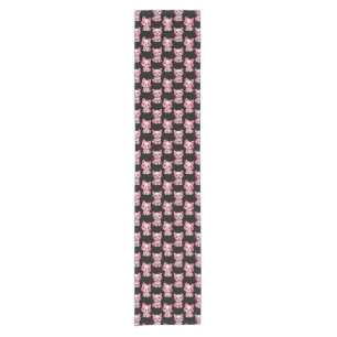 Pink Puppy Dodge Design - Schwarz Kurzer Tischläufer
