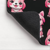 Pink Puppy Dodge Design - Schwarz Mousepad (Ecke)