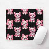 Pink Puppy Dodge Design - Schwarz Mousepad (Mit Mouse)