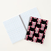 Pink Puppy Dodge Design - Schwarz Notizblock (Innenseite)