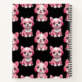 Pink Puppy Dodge Design - Schwarz Notizblock (Rückseite)