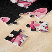 Pink Puppy Dodge Design - Schwarz Puzzle (Seite)
