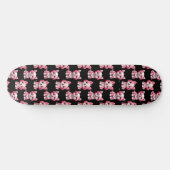 Pink Puppy Dodge Design - Schwarz Skateboard (Horizontal)