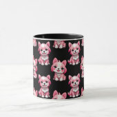Pink Puppy Dodge Design - Schwarz Tasse (Zentrum)