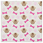Pink Puppy Dog Stoff (Muster)