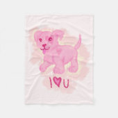Pink Puppy Fleecedecke (Vorderseite)