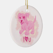 Pink Puppy Keramik Ornament (Rechts)