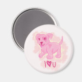 Pink Puppy Magnet (Vorderseite/Rückseite)