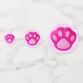Pink Puppy Paw Konfetti (Rückseiten)