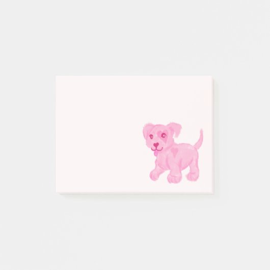 Pink Puppy Post-it Klebezettel (Vorderseite)