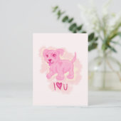 Pink Puppy Postkarte (Stehend Vorderseite)