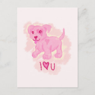 Pink Puppy Postkarte