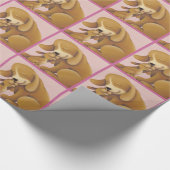 Pink Puppy Wrapper Geschenkpapier (Ecke)