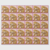 Pink Puppy Wrapper Geschenkpapier (Flach)