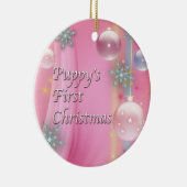 Pink Puppy's First Christmas Dog Tree Ornament (Rechts)