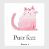 Pink Purffect Cat Aufkleber (Blatt)