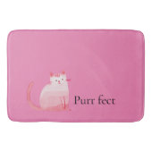 Pink Purffect Cat Badematte (Vorderseite)