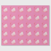 Pink Purffect Cat Geschenkpapier (Flach)
