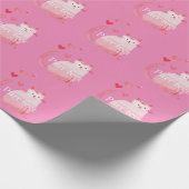 Pink Purffect Cat Geschenkpapier (Ecke)