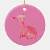 Pink Purffect Cat Keramik Ornament (Hinten)