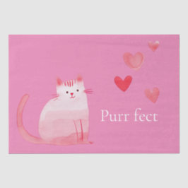 Pink Purffect Cat Seidenpapier