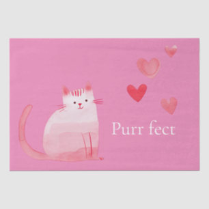 Pink Purffect Cat Seidenpapier