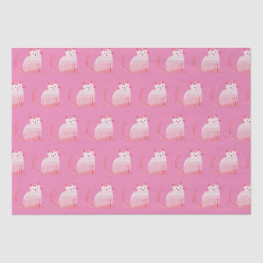 Pink Purffect Cat Seidenpapier (Vorderseite)