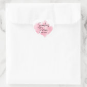 Pink Purim Label Herz-Aufkleber (Tasche)