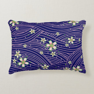 pink purple and blue dekokissen