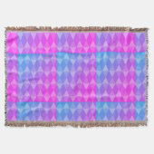 Pink, Purple, Blue Diamond Pattern Decke (Vorderseite)