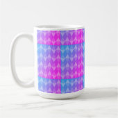 Pink, Purple, Blue Diamond Pattern Kaffeetasse (Links)