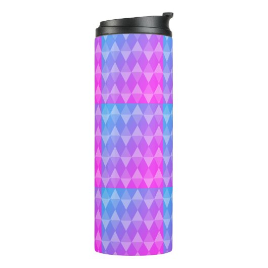 Pink, Purple, Blue Diamond Pattern Thermosbecher (Nach links gedreht)