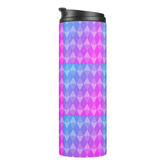 Pink, Purple, Blue Diamond Pattern Thermosbecher (Nach rechts gedreht)