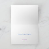 Pink Purple Blue Paw Prints Pattern Thank You Karte (Innenseite)