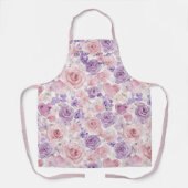 Pink Purple Blush Flowers Hearts Love Air Schürze (Vorderseite)