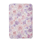 Pink Purple Blush Flowers Hearts Valentine's Day Badematte (Vorderseite Vertikal)