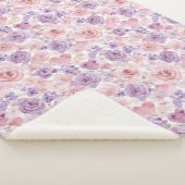 Pink Purple Blush Flowers Hearts Valentine's Day Sherpadecke (3/4)