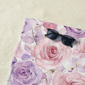 Pink Purple Blush Flowers Hearts Valentine's Day Strandtuch (Beispiel)